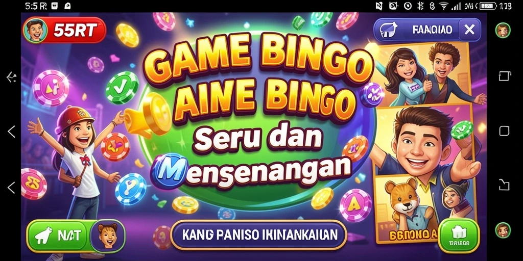Screenshot gameplay 55RT menampilkan momen seru saat bermain Bingo.