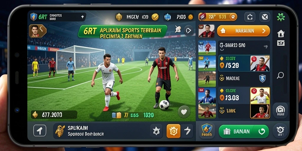 Tampilan utama 6RT menampilkan berbagai pilihan taruhan olahraga.