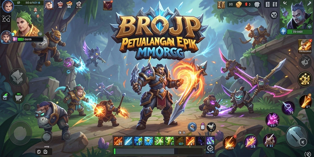 Tangkapan layar BROJP menunjukkan aksi mendebarkan dalam gameplay MMORPG.