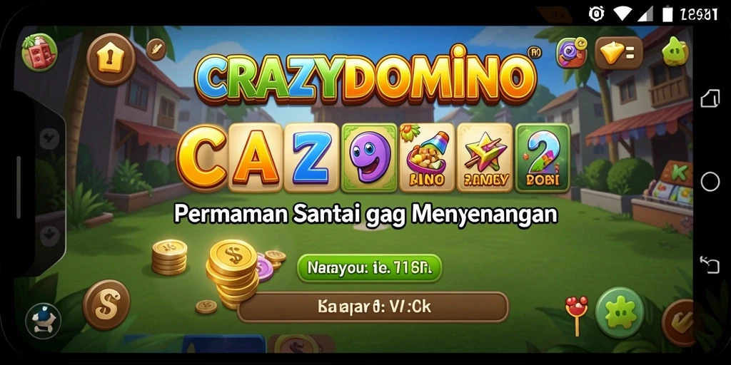 Screenshot gameplay <strong>CRAZYDOMINO</strong> menampilkan suasana seru saat bermain domino.