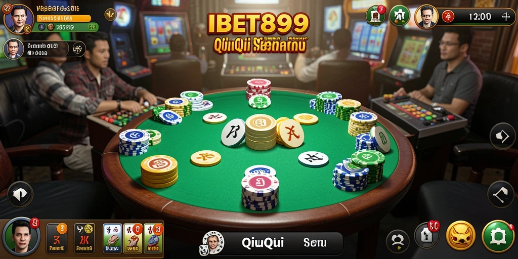 Tangkapan layar IBET899 menampilkan gameplay QiuQiu yang penuh aksi.