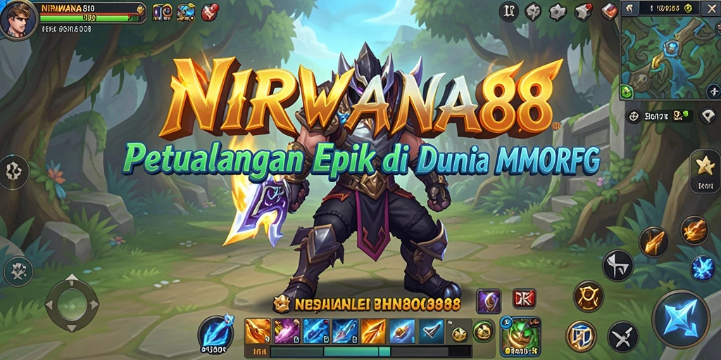 Screenshot NIRWANA88 menampilkan pertarungan seru dalam dunia MMORPG.