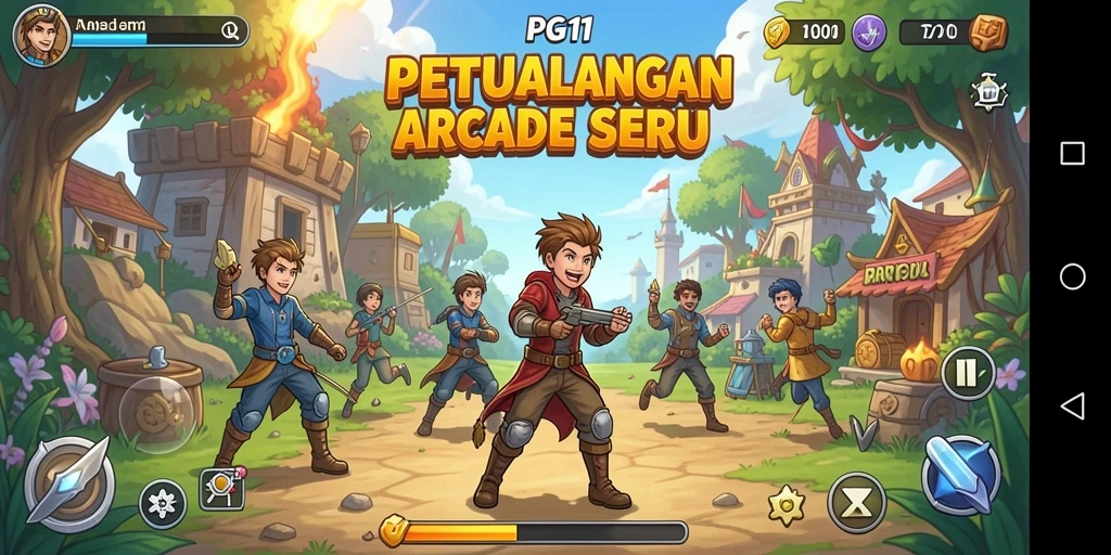 Tampilan gameplay PG11 yang menarik dan menantang di layar.