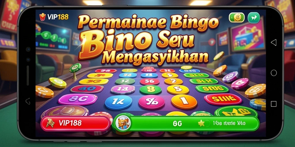 Tampilan gameplay Bingo yang seru dan interaktif di VIP188.